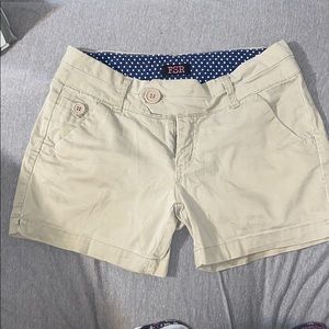 Khaki cargo shorts